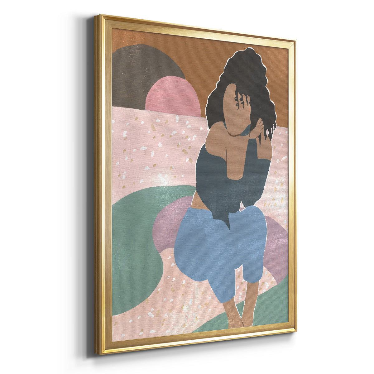 Curly Lady II - Modern Framed Canvas Print