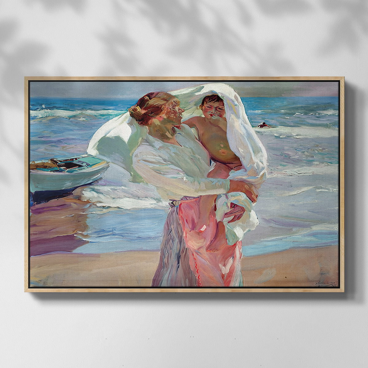 After Bathing, 1915 - Floater Framed Canvas Print
