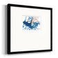 Dancing Blue I Premium Framed Print Double Matboard