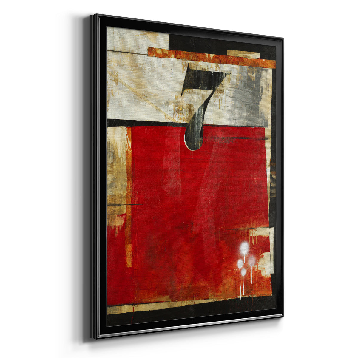 Lucky No. 7 - Modern Framed Canvas Print