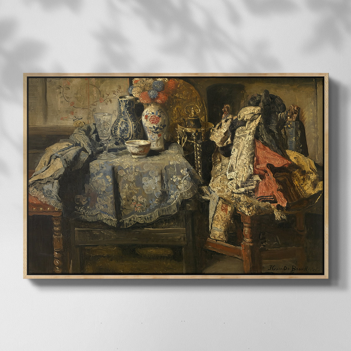 Still Life Requisites, 1885 - Floater Framed Canvas Print