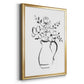Sketchy Bouquet II - Modern Framed Canvas Print
