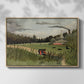 The Chair Factory at Alfortville, 1897 - Floater Framed Canvas Print