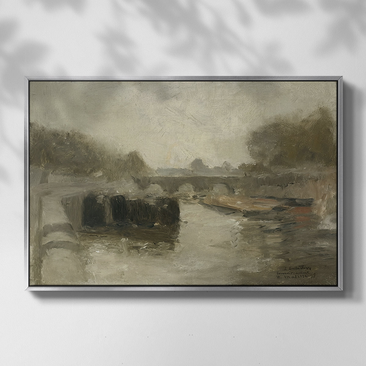 The Bridge (Le pont), 1895 - Floater Framed Canvas Print
