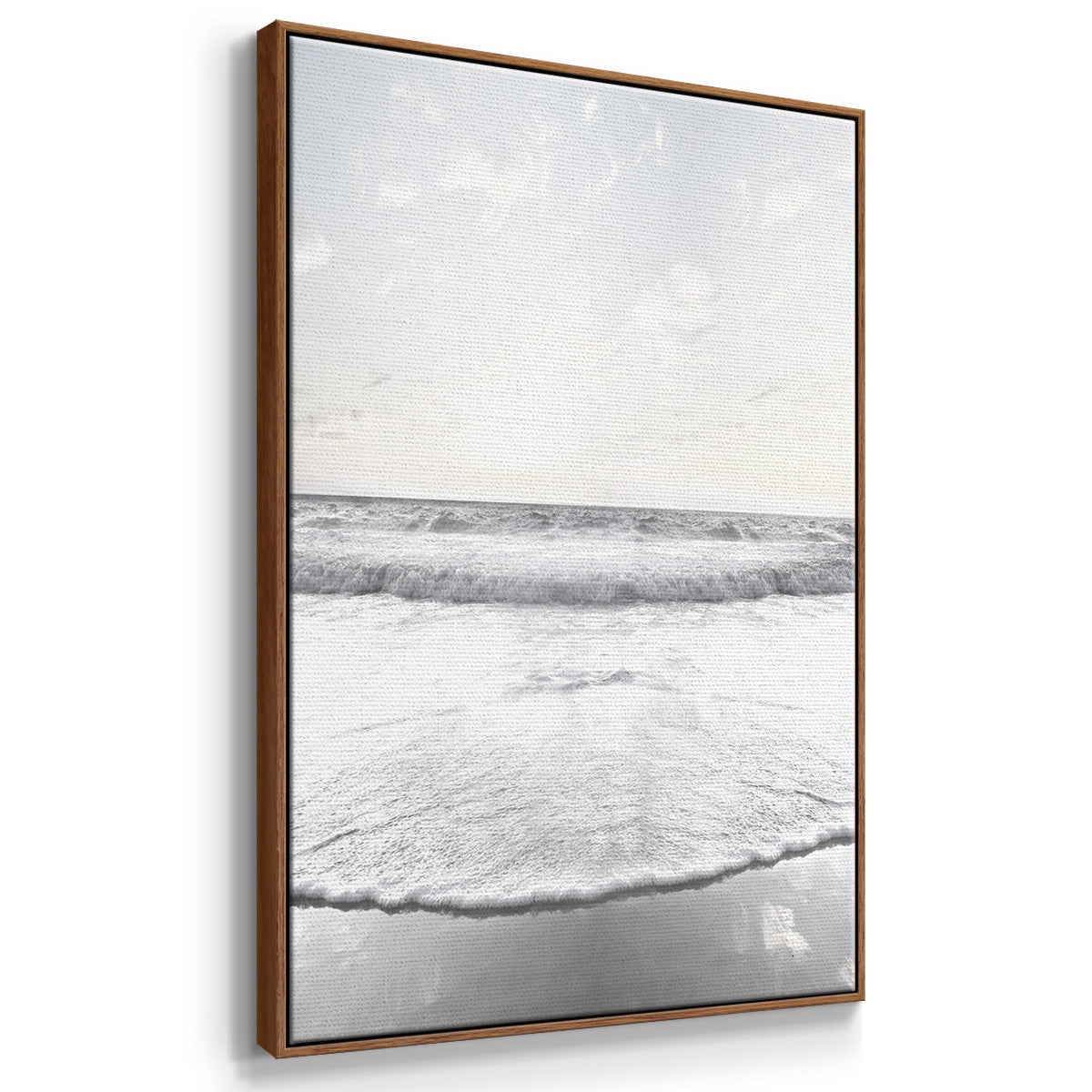 Gentle Tides I - Framed Premium Gallery Wrapped Canvas L Frame 3 Piece Set - Ready to Hang