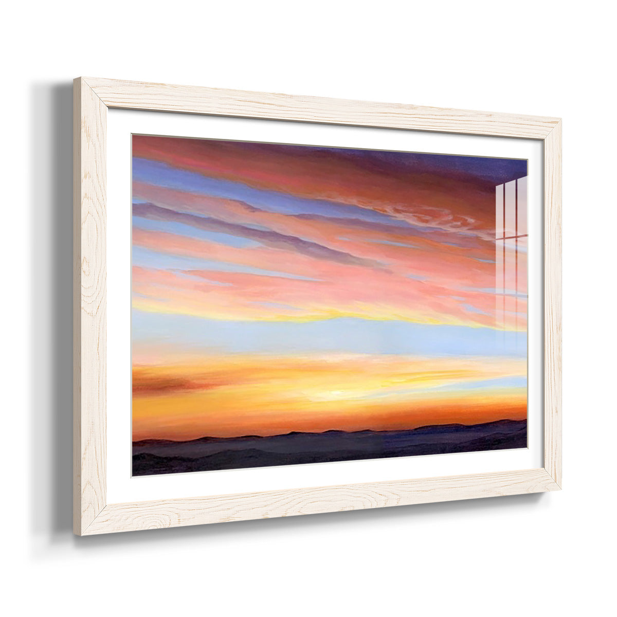 Ignited Dusk III - Barnwood Framed Art Print