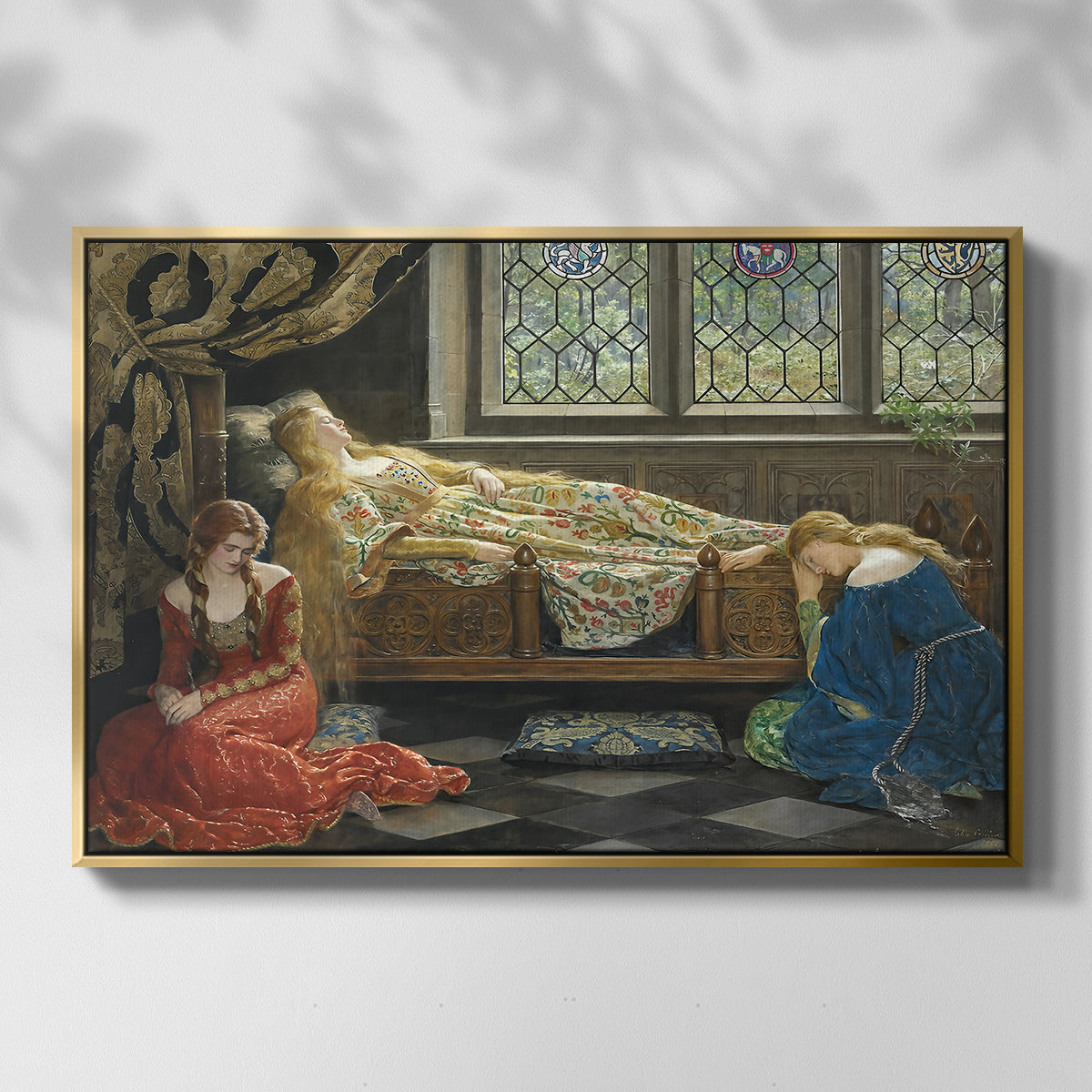 The Sleeping Beauty, 1921 - Floater Framed Canvas Print