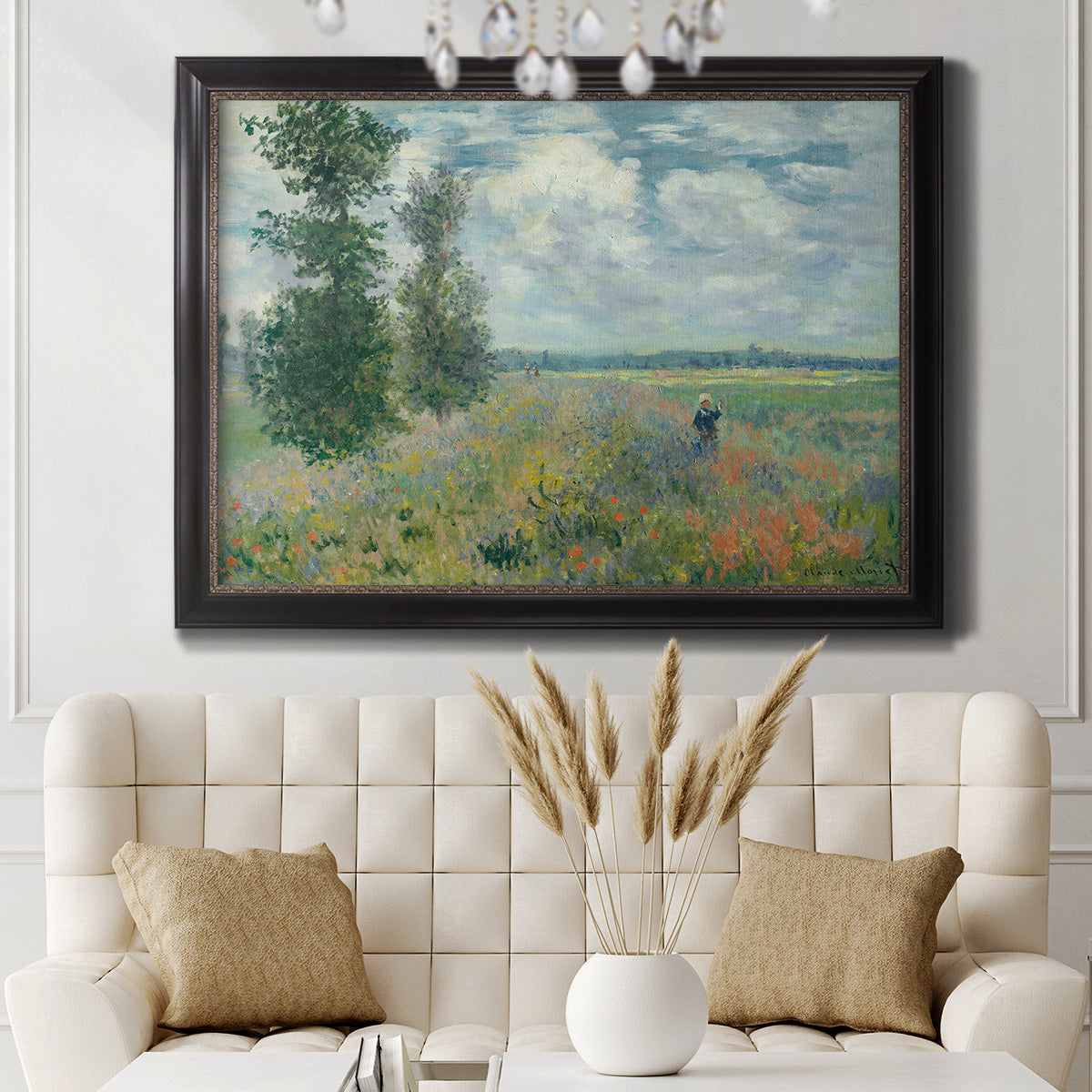 Poppy Field, Argenteuil - Ornate Framed Canvas Print