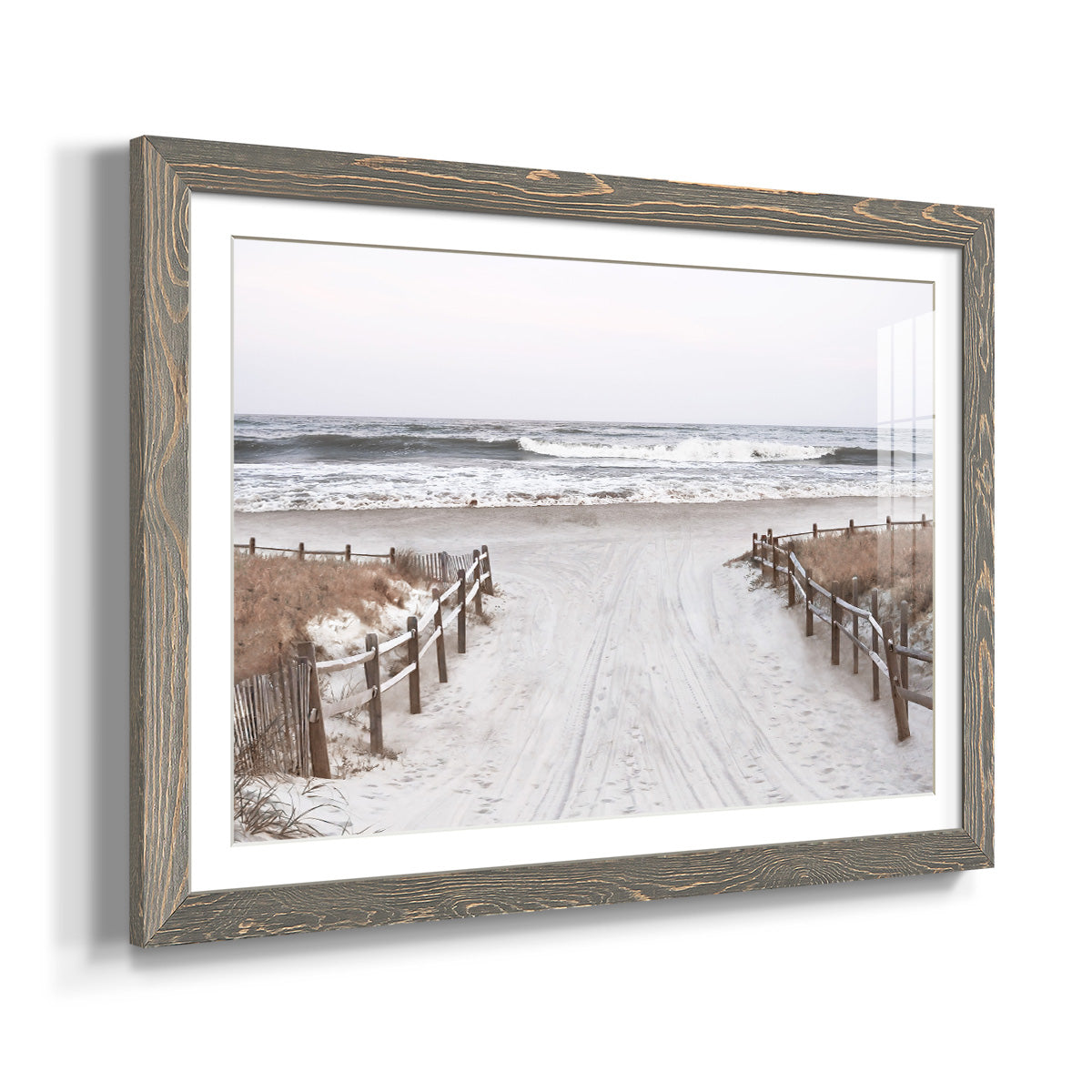 OBX Path - Barnwood Framed Art Print