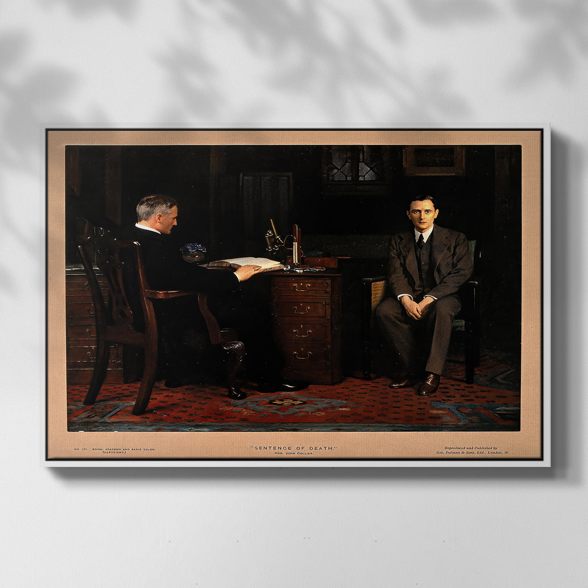 The Sentence of Death, 1908 - Floater Framed Canvas Print