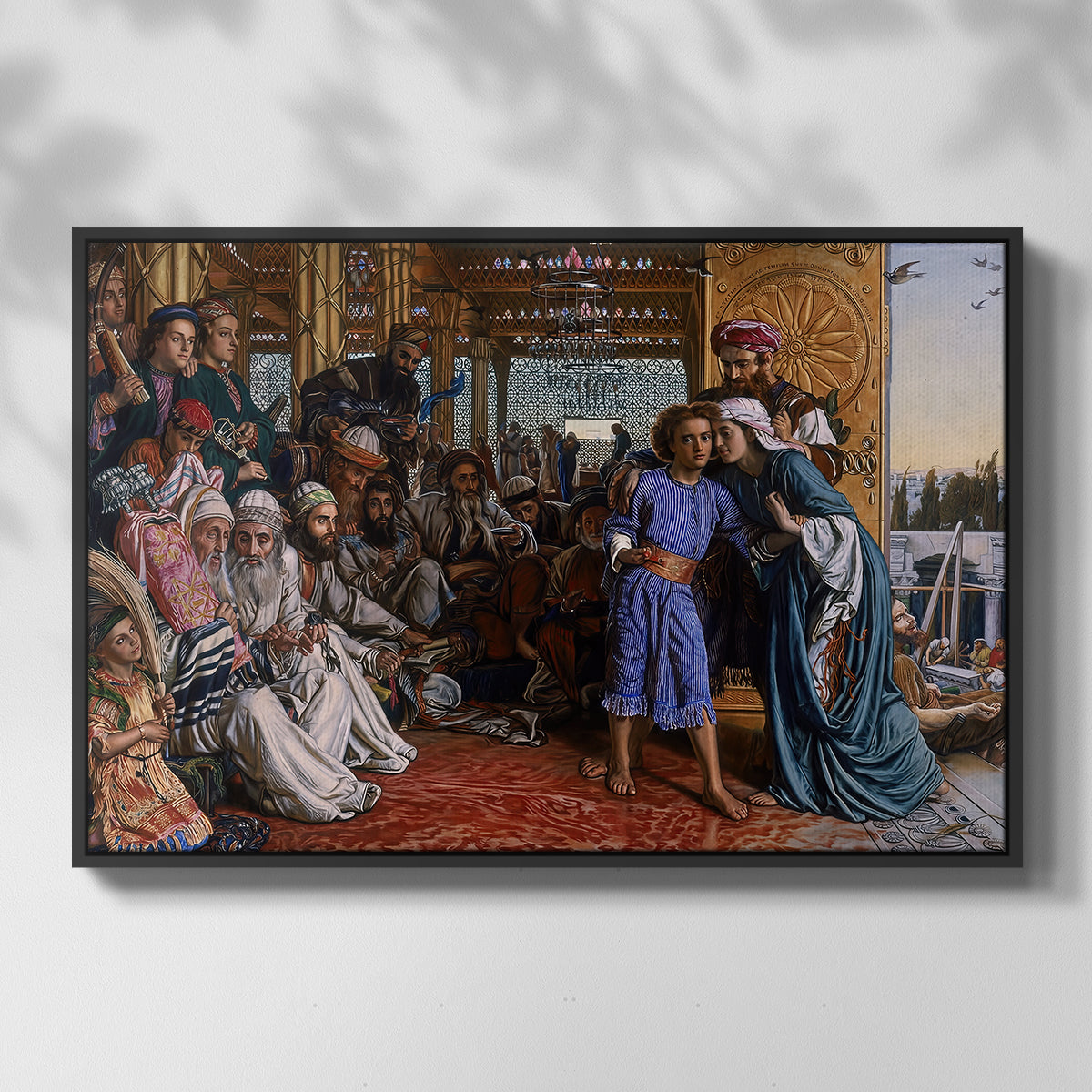 The Finding of the Saviour in the Temple, 1854-1860 - Floater Framed Canvas Print