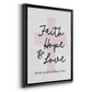 Faith Hope and Love Cross - Modern Framed Canvas Print