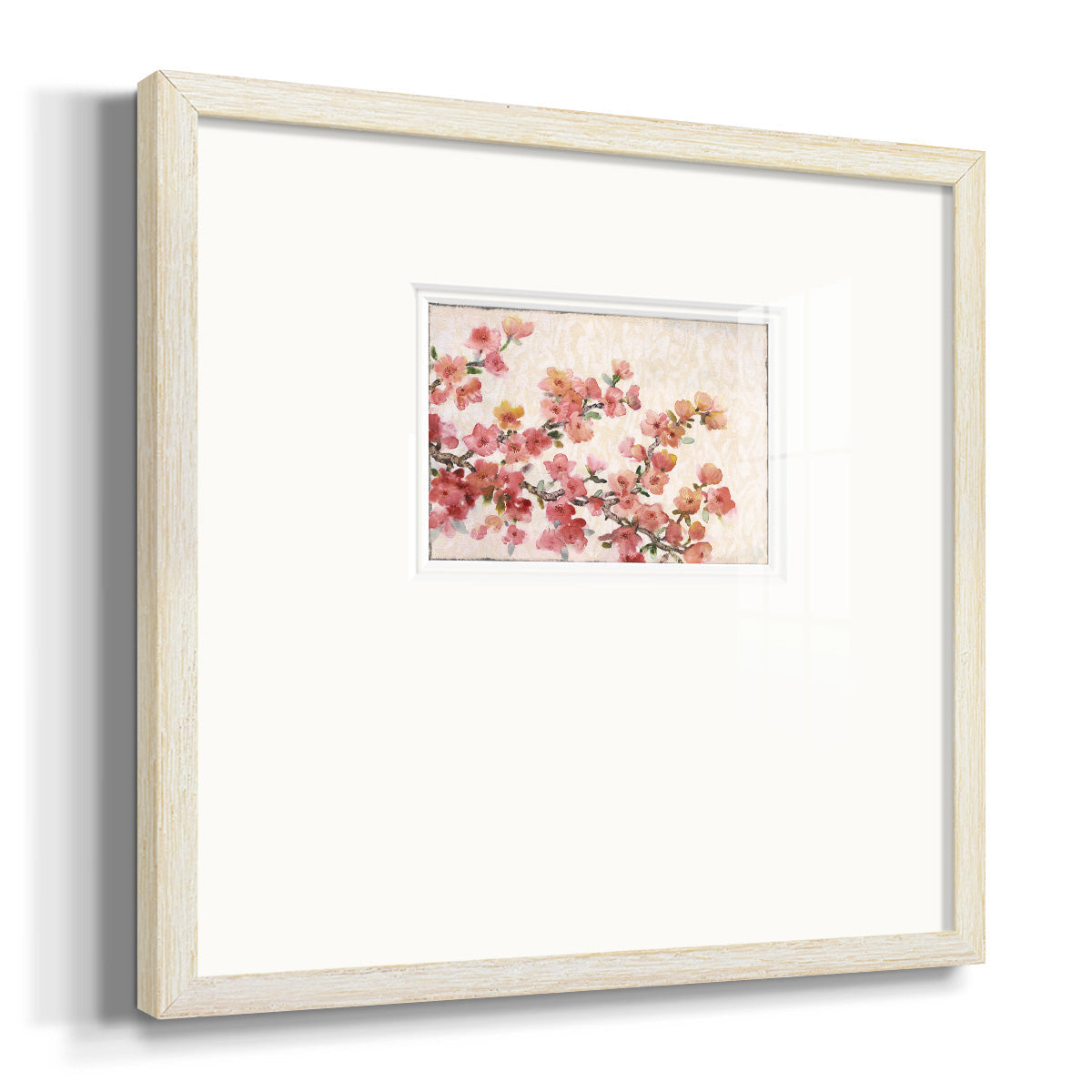 Cherry Blossom Composition II - Double Matboard Framed Print