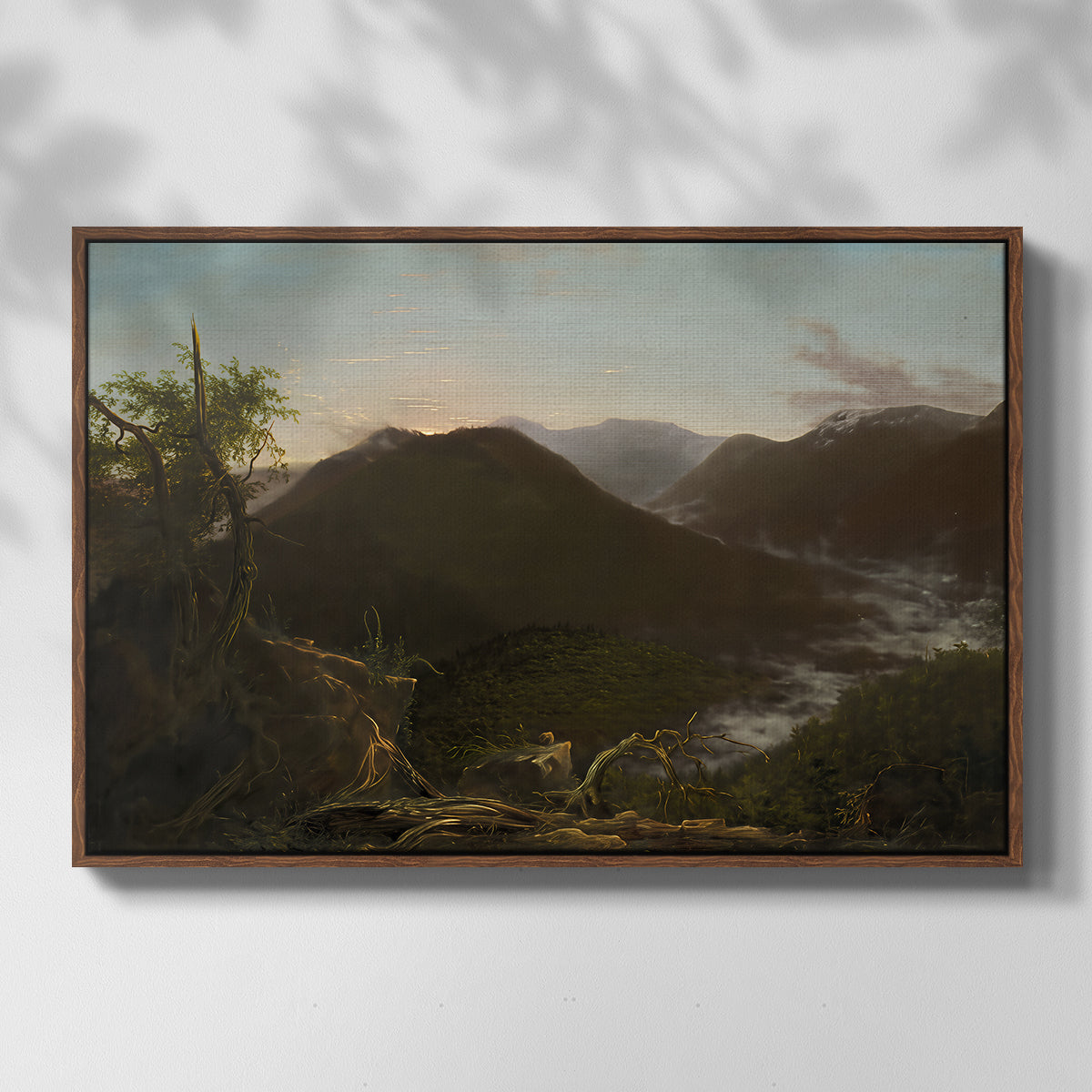 Sunrise in the Catskill Mountains, 1826 - Floater Framed Canvas Print