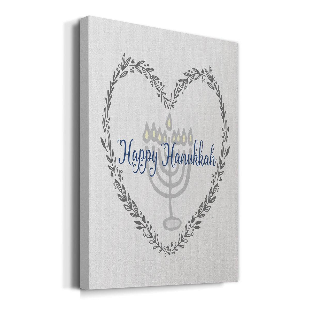 Hanukkah Heart - Canvas Art Print