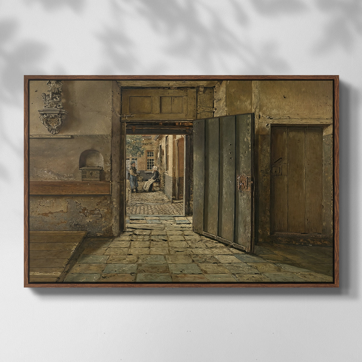 The Conversation, 1884 - Floater Framed Canvas Print