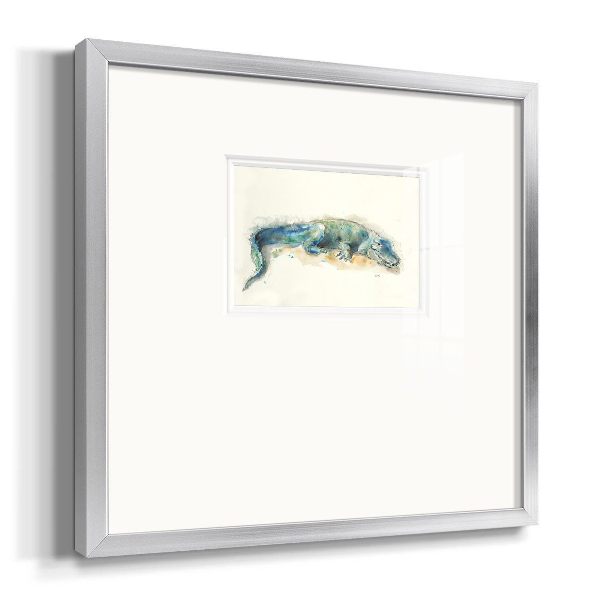 Alligator- Premium Framed Print Double Matboard