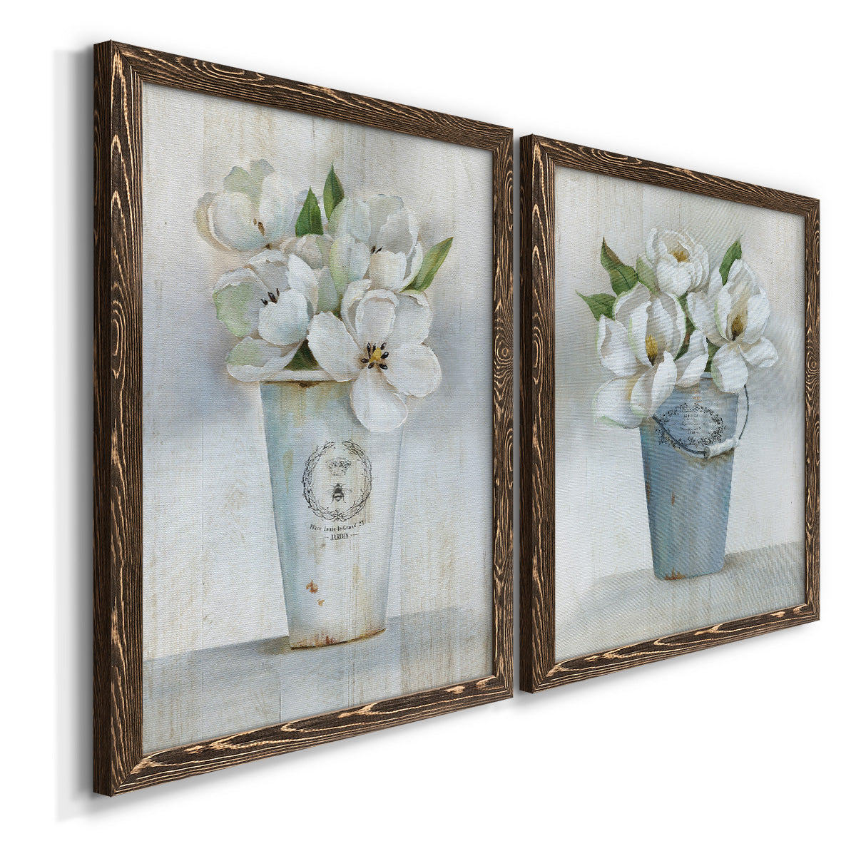 Fleuriste Francais I - Premium Framed Canvas 2 Piece Set - Ready to Hang