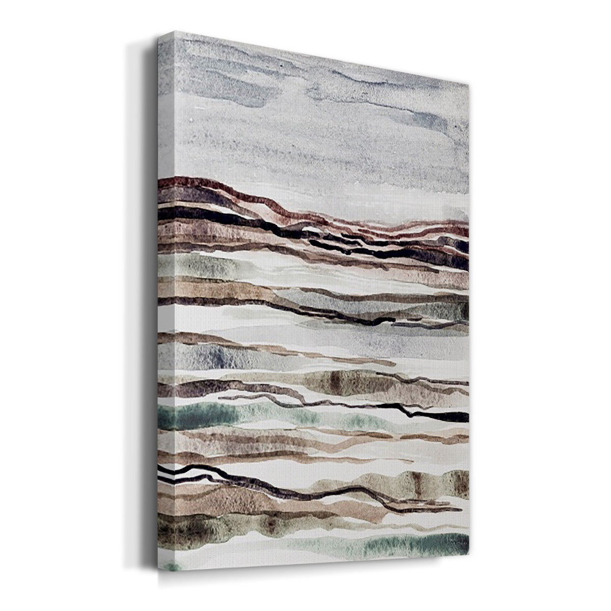 Muted Earth Layers I - Canvas Art Print