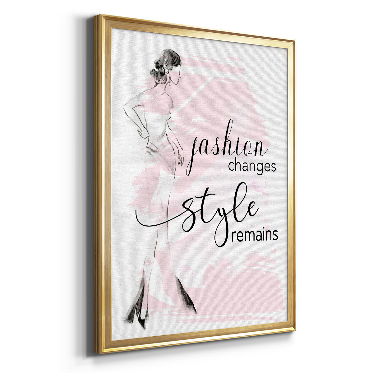 Fashion Changes Style Remains - Modern Framed Canvas Print