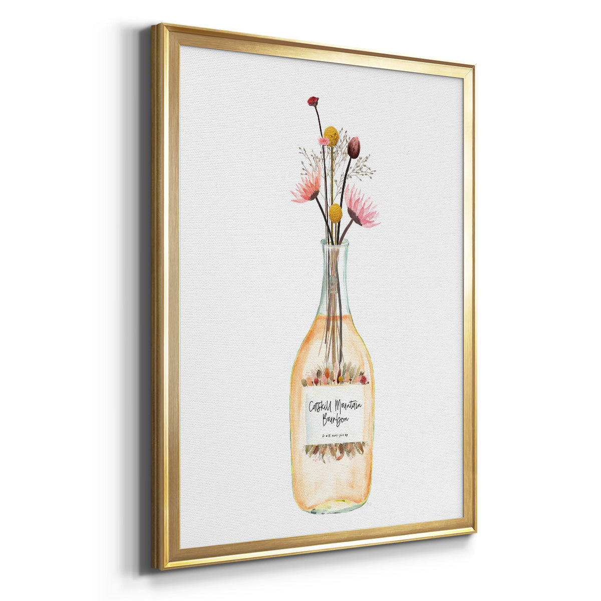 Catskill Mountain Bourbon - Modern Framed Canvas Print