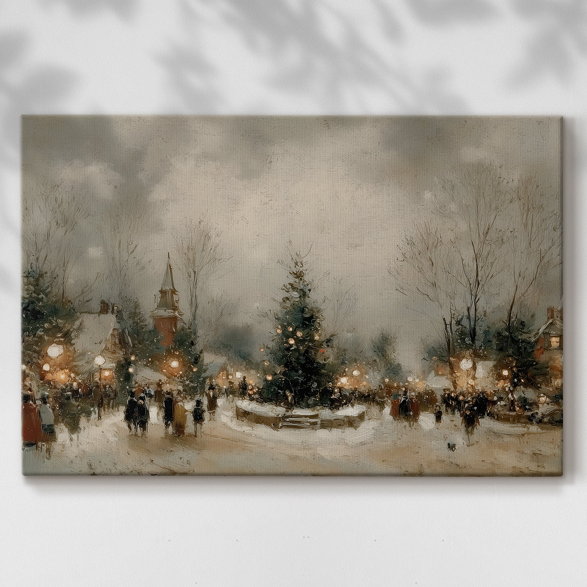 Candlelit Candle at Dusk - Canvas Art Print