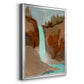 Turquoise Falls I - Modern Framed Canvas Print