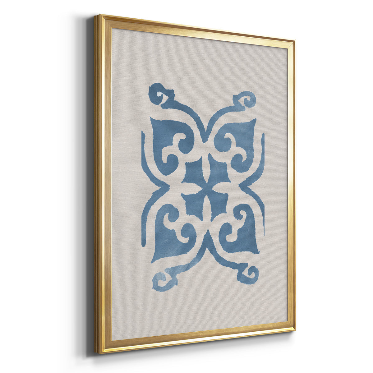 Monochrome Terra Mesa Tile II - Modern Framed Canvas Print