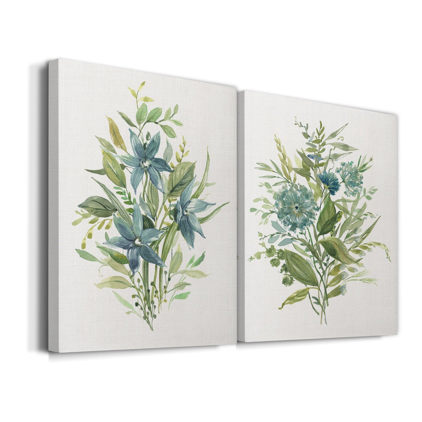 Greenery I Premium Gallery Wrapped Canvas - Ready to Hang - Set of 2 - 8 x 12 Each