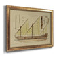 Antique Ship Plan VI Premium Framed Canvas- Ready to Hang