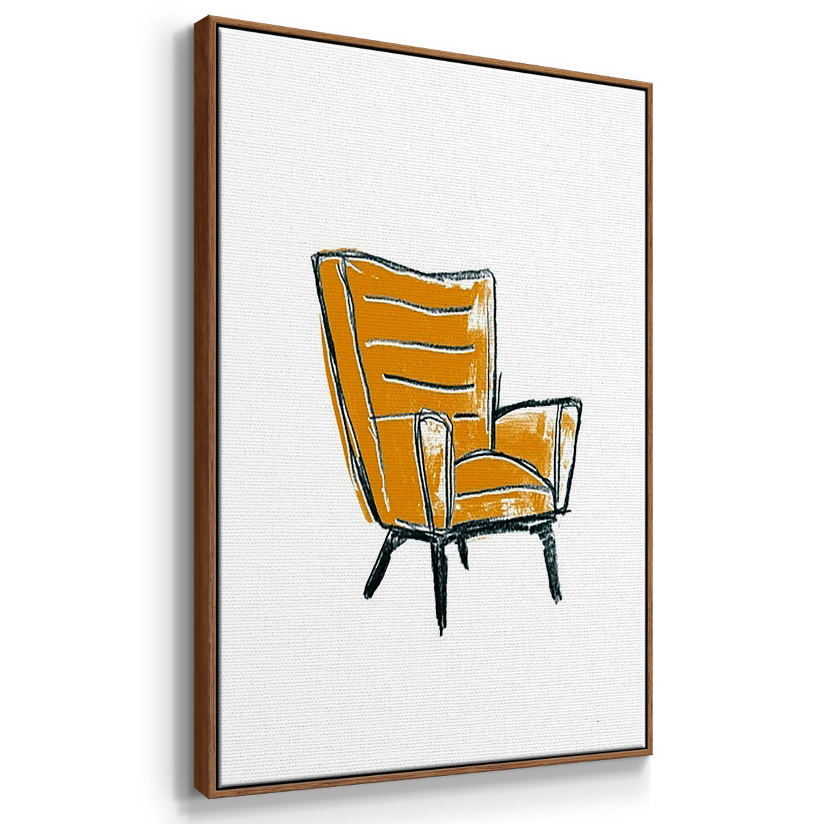 Take a Seat I - Framed Premium Gallery Wrapped Canvas L Frame 3 Piece Set - Ready to Hang