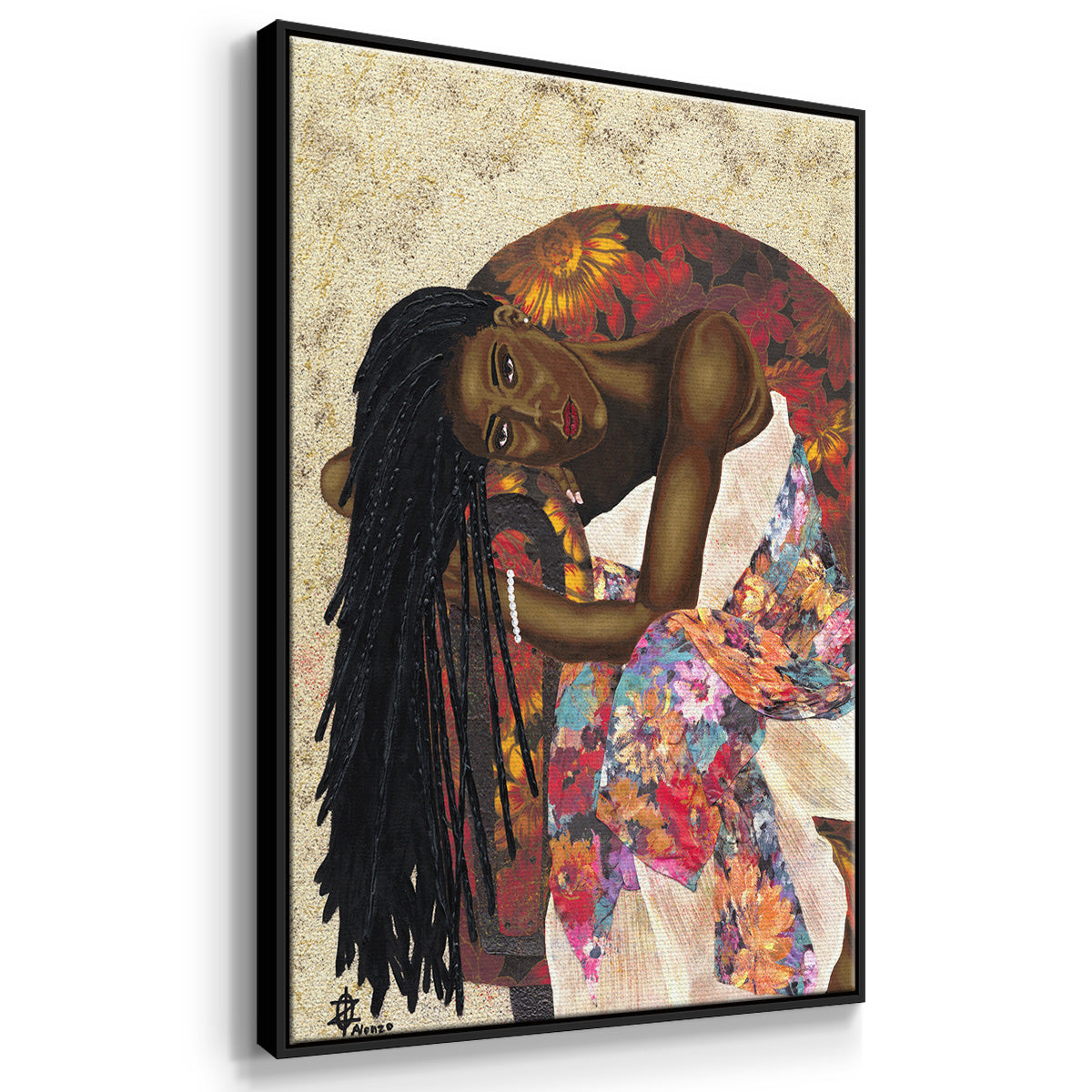 Woman Strong I - Framed Premium Gallery Wrapped Canvas L Frame 3 Piece Set - Ready to Hang