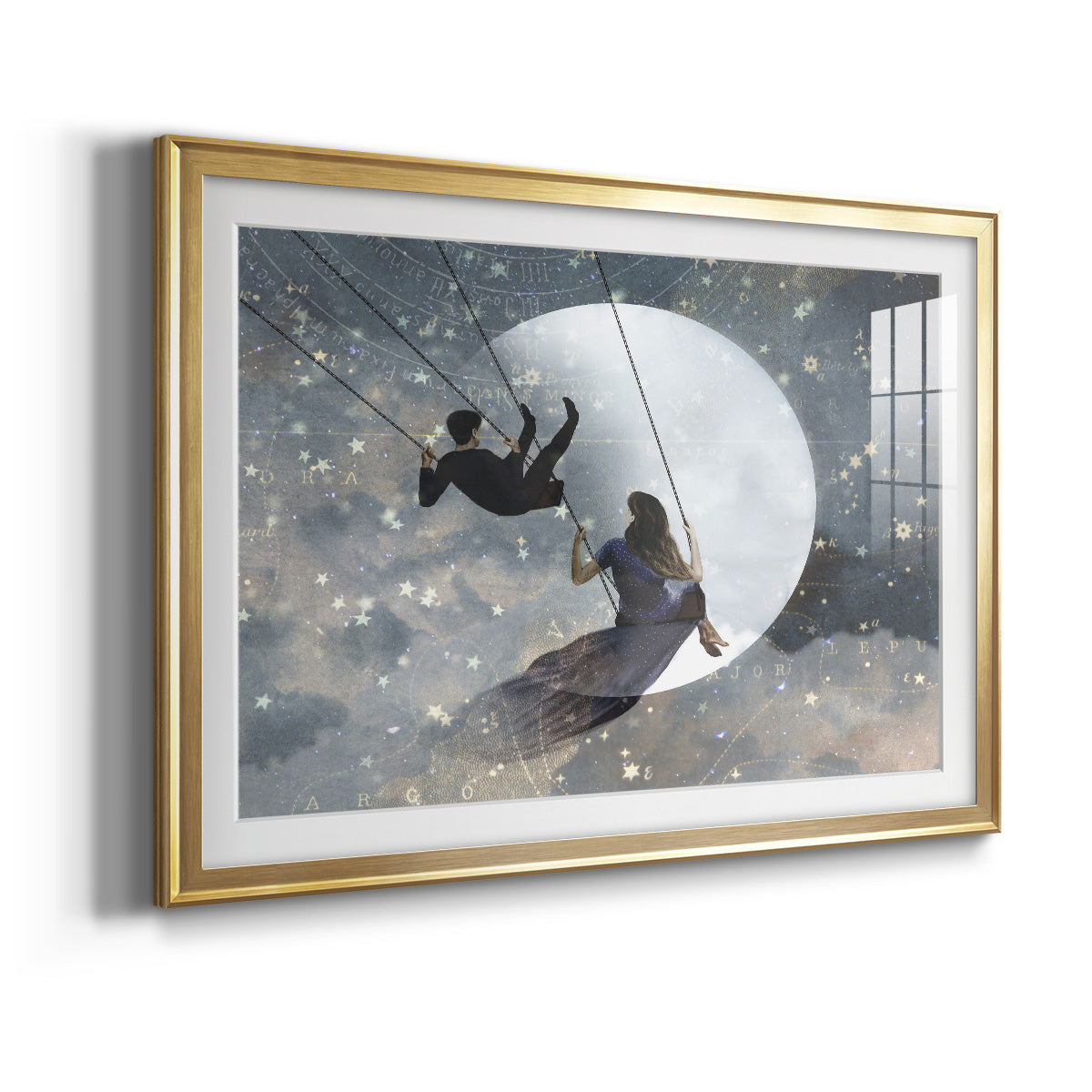 Celestial Love II - Modern Framed Art Print