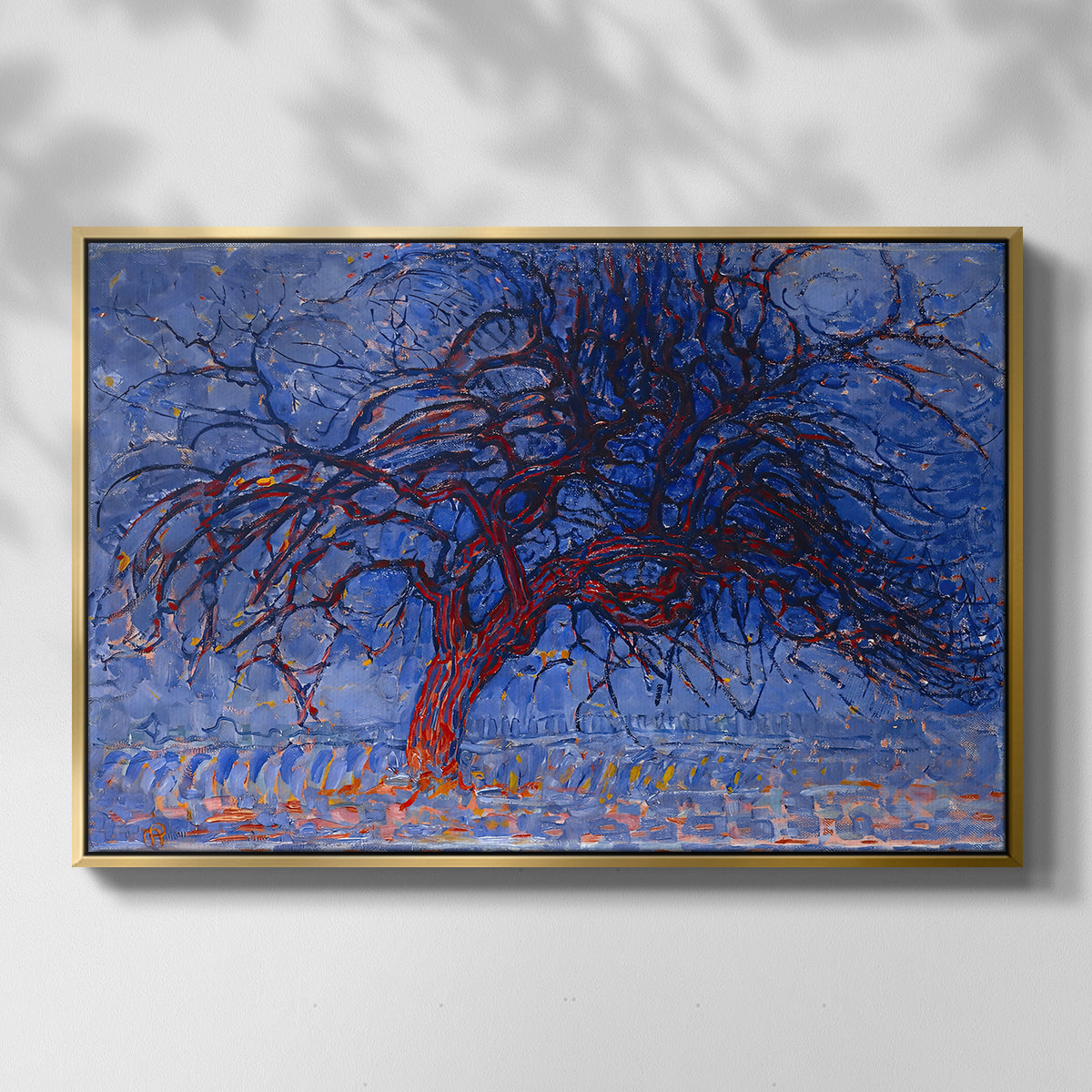 The Red Tree, 1909 - Floater Framed Canvas Print