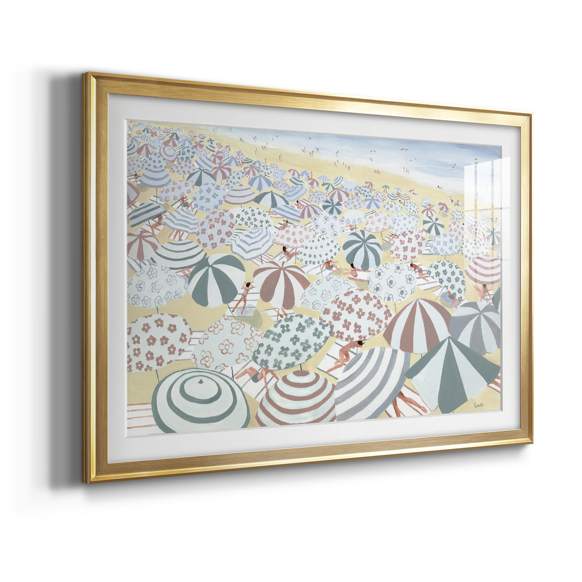 Subtle Beach - Modern Framed Art Print
