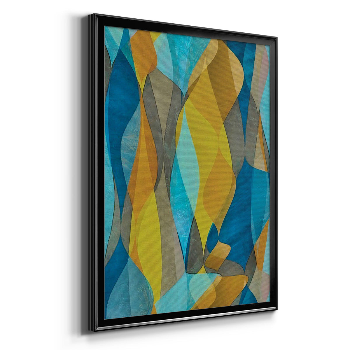 Colorful Cascade II - Modern Framed Canvas Print