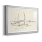 Coastal Contour Sketch I Premium Framed Print - Ready to Hang