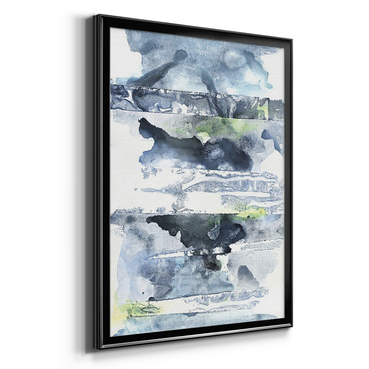 Blue Memories II - Modern Framed Canvas Print