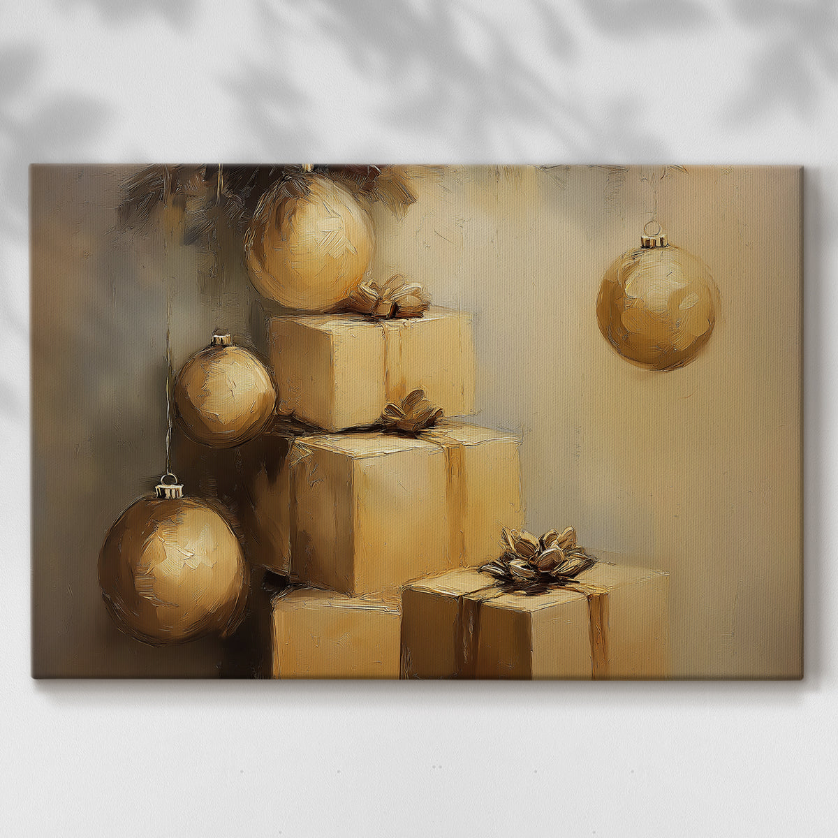 Candlelit Blessing of Mistletoe - Canvas Art Print