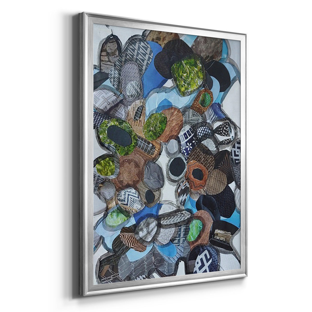 Catalina Island Blue Glass - Modern Framed Canvas Print