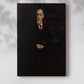 Canvas art print of a dignified figure with soft light and minimal background with a soft shadow on a white background.