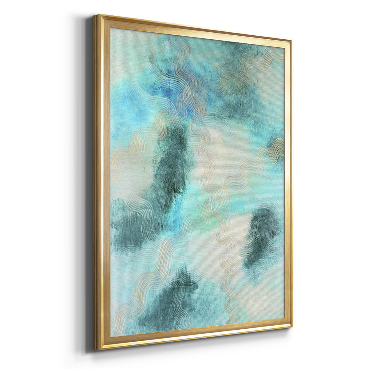 Blue Shift II - Modern Framed Canvas Print