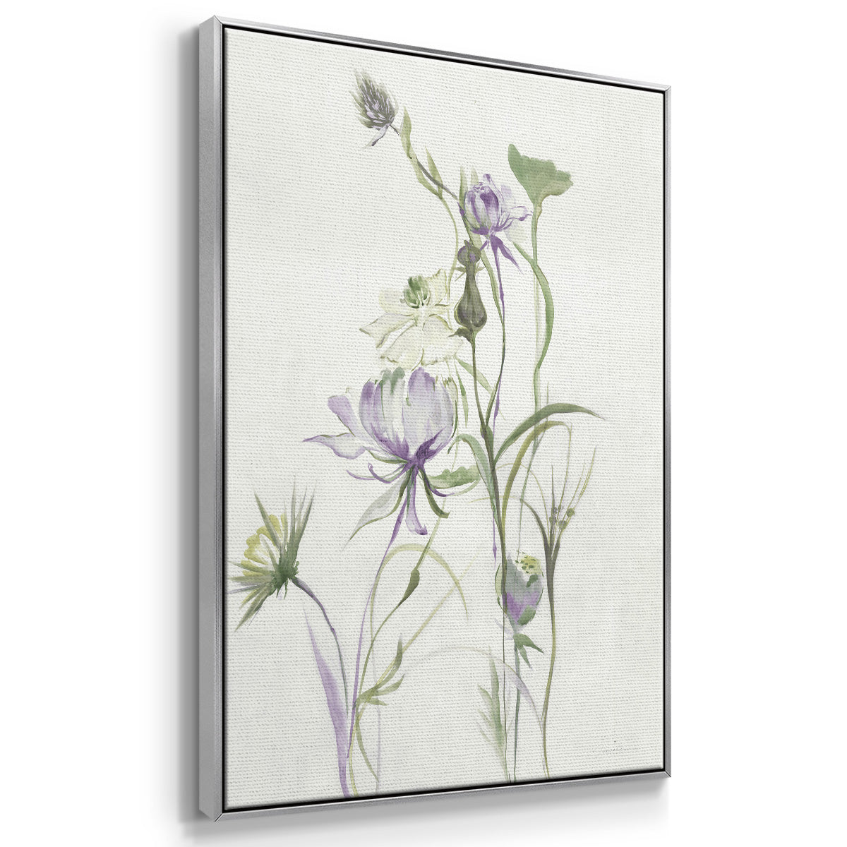 Late Summer Wildflowers II V30 - Framed Premium Gallery Wrapped Canvas L Frame - Ready to Hang