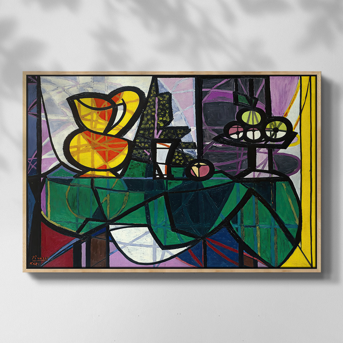 Pitcher and Bowl of Fruit, 1931 - Floater Framed Canvas Print