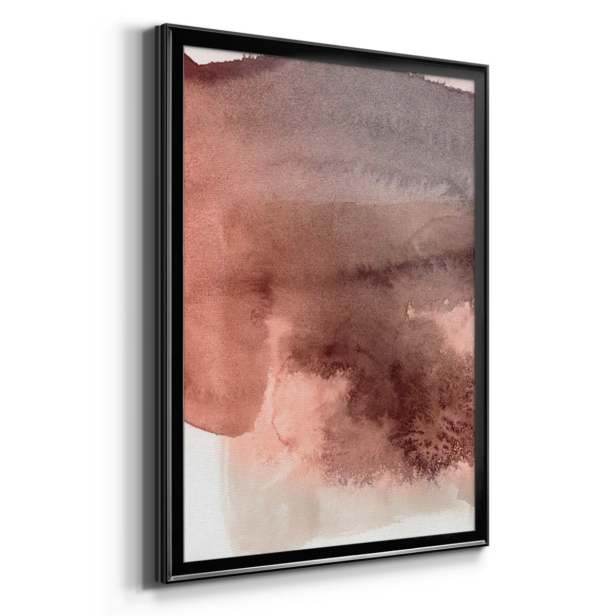 Red Ochre Abstract II - Modern Framed Canvas Print