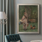 Realist genre scene of a milkmaid by Winslow Homer in an ornate champagne frame displayed in a neutral interior setting.