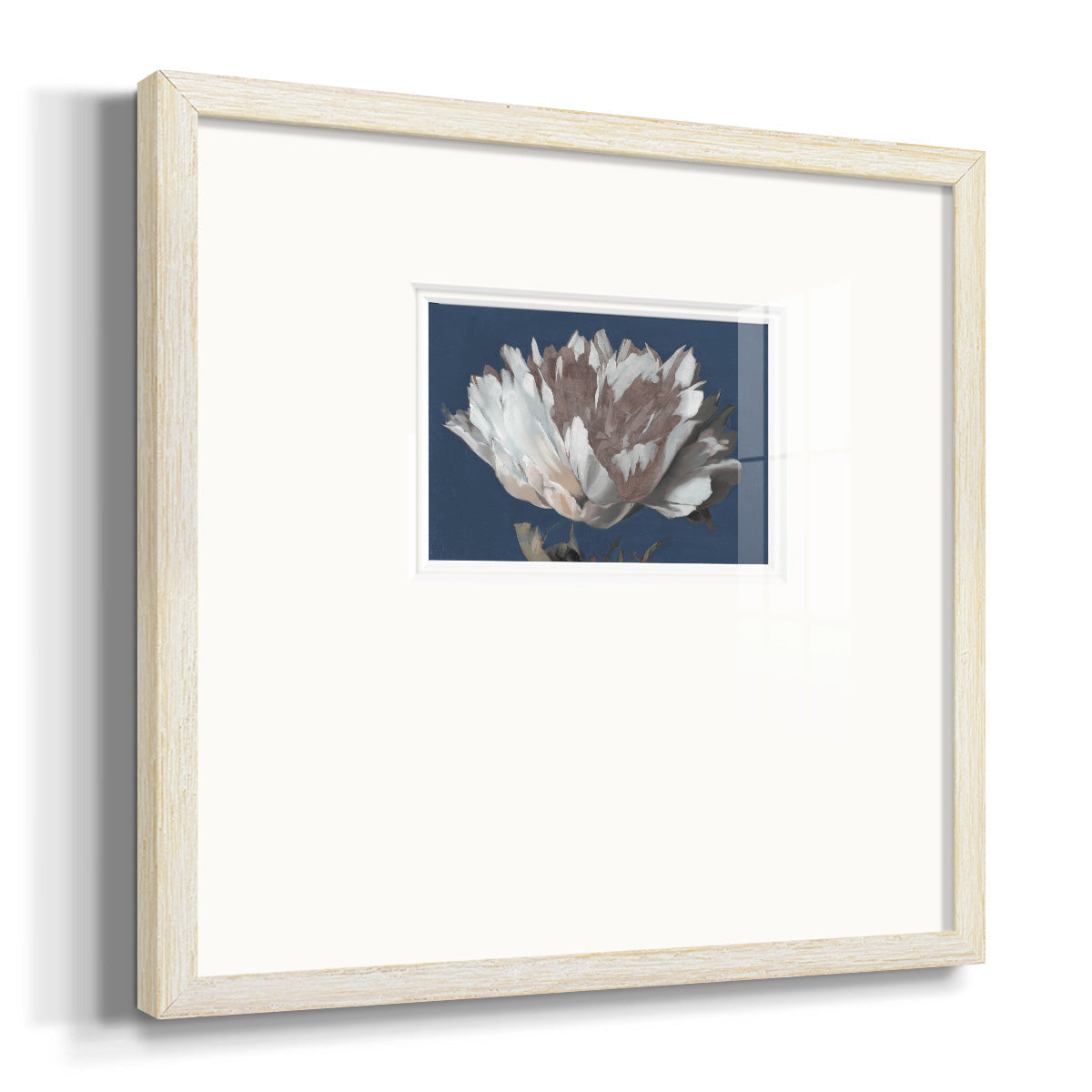 White Peony Premium Framed Print Double Matboard