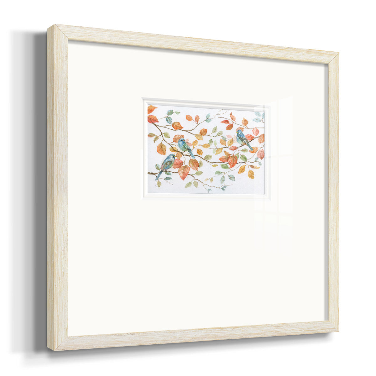 Bird Trio - Double Matboard Framed Print