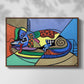 A Dog Named Picasso - Floater Framed Canvas Print