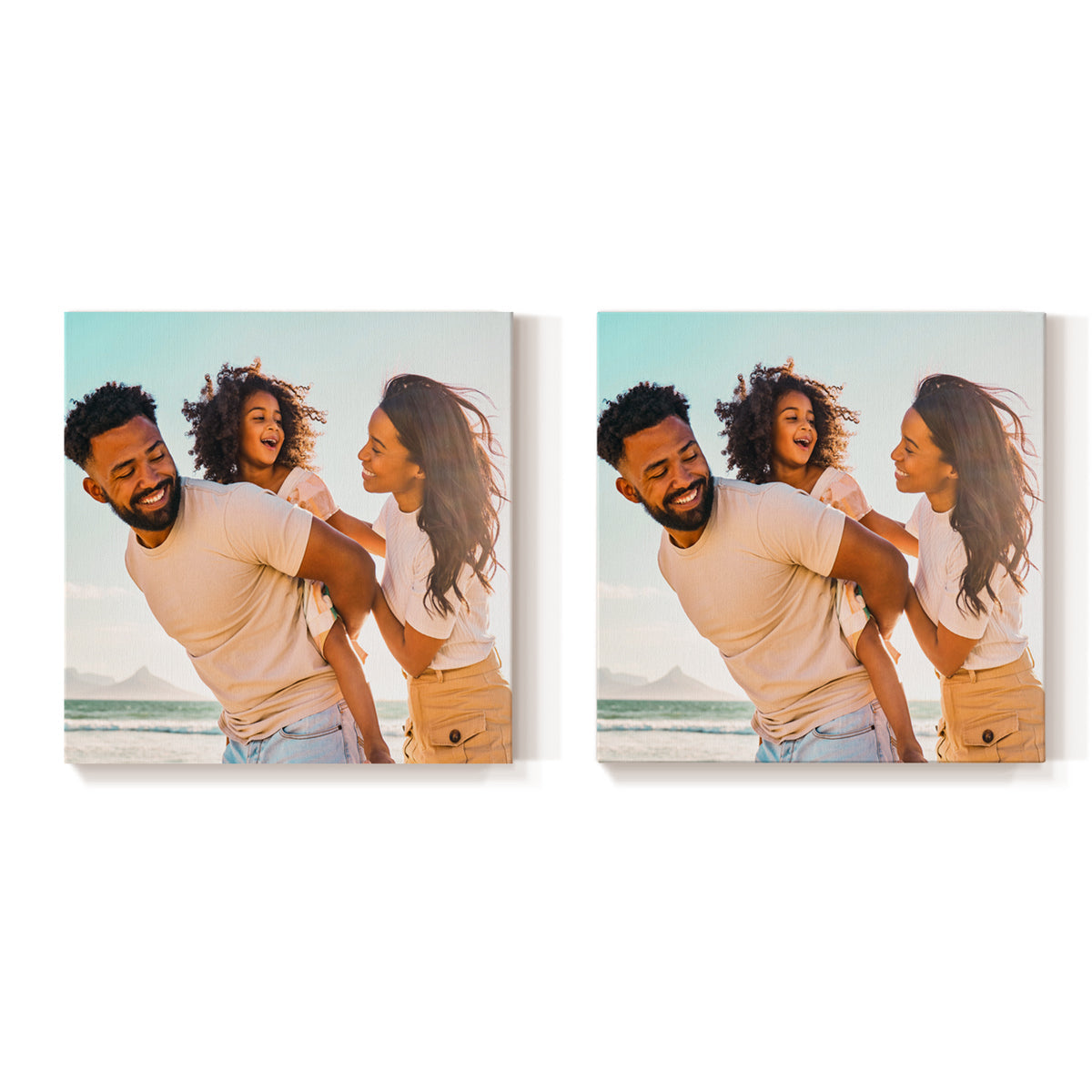 Set of 2 Restickable Custom Framed Photos - 12" x 12"